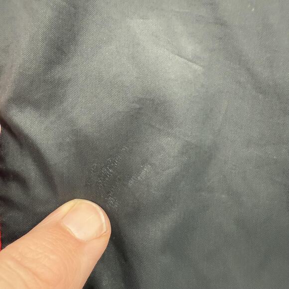 Nike Jacket Mens Small Red Black White Colorblock Windbreaker Full Zip Swoosh - Picture 3 of 10